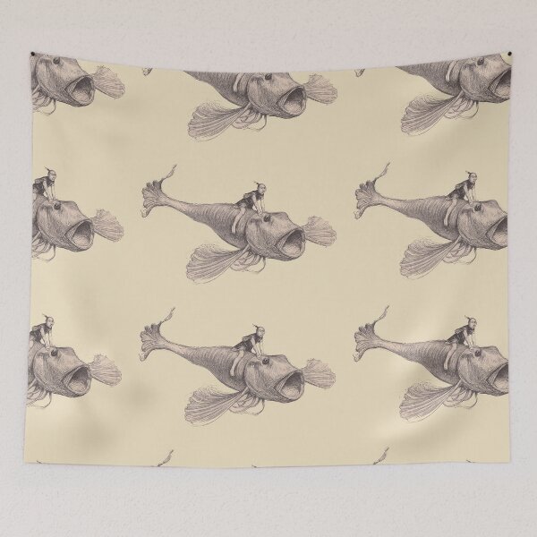 Item preview, Riding a flying fish designed and sold by Vintage Designs +.