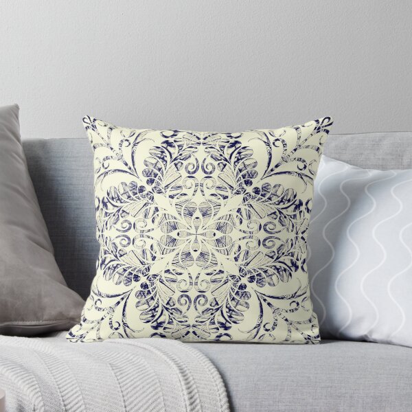 Item preview, Flourish 7 bluprint designed and sold by wallcakes.