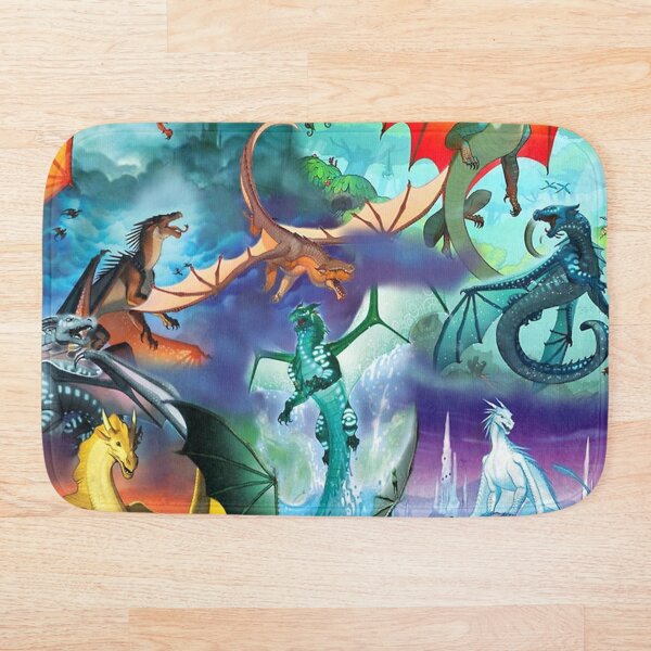 Wing of fire all dragon Pattern Background Bath Mat