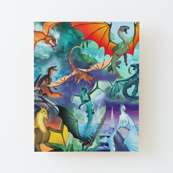 Wing of fire all dragon Pattern Background Wood Mounted Print