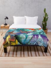 Wing of fire all dragon Pattern Background Throw Blanket
