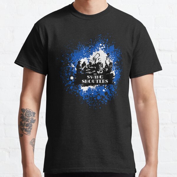Swing Shouters - Peinture Bleu & Blanc T-shirt classique
