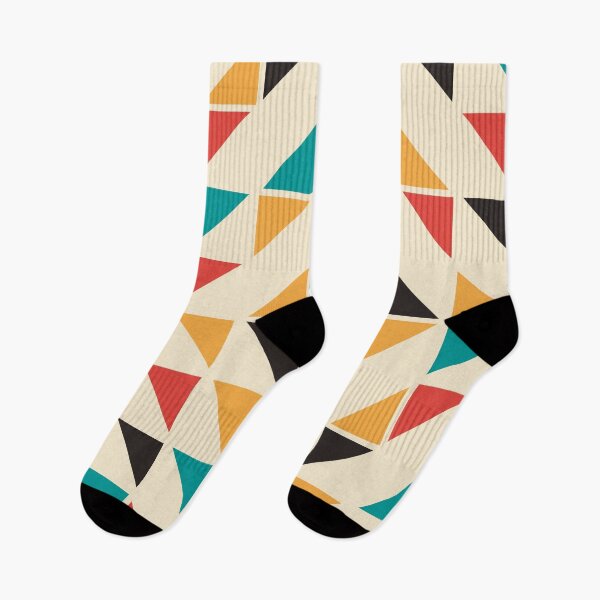 Item preview, Mid Century Colored Triangles Pattern designed and sold by La Chic.