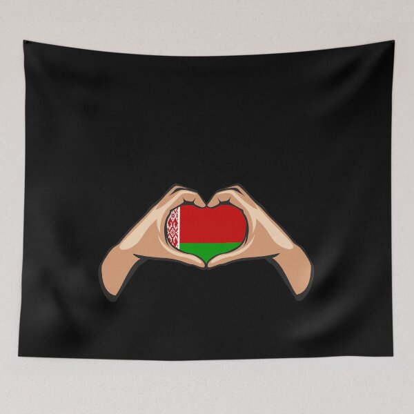 Item preview, Belarus handheart flag heart designed and sold by 1681830934131.