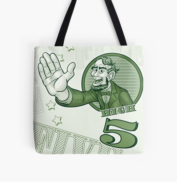 Abraham Lincoln High Five All Over Print Tote Bag