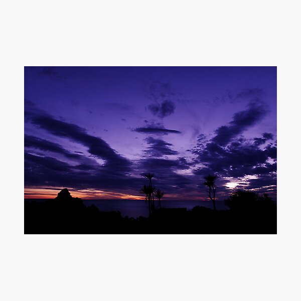 Setting Sun At Palliser Bay Photographic Print