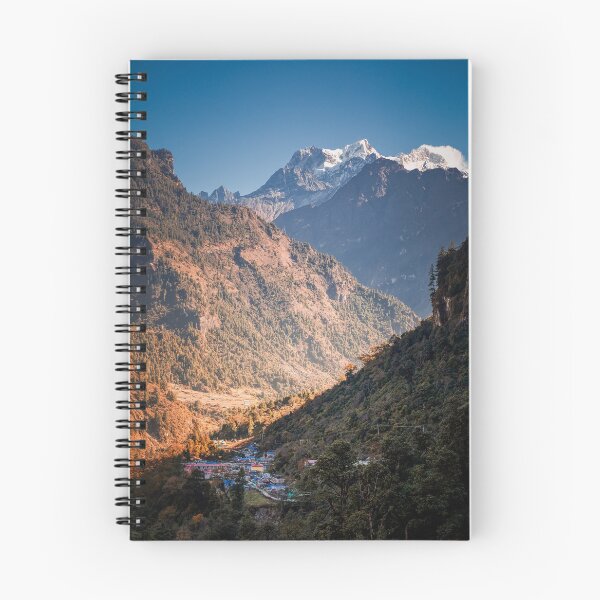Item preview, Small Himalayan town with Manaslu in the background designed and sold by doc4808.