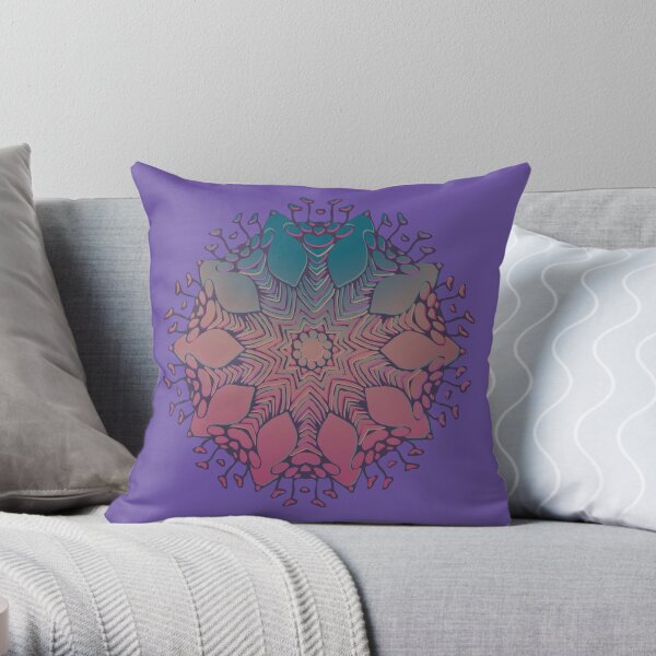 Abstract Flowerhead 14 Throw Pillow