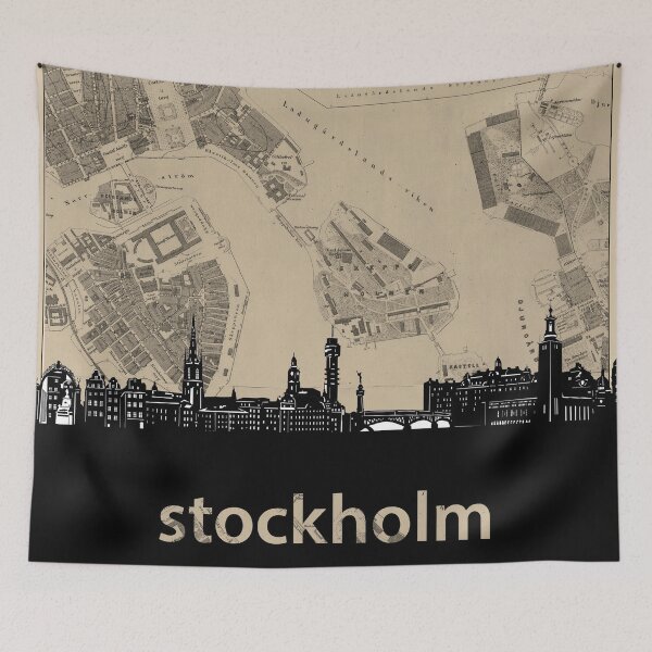 Item preview, stockholm skyline designed and sold by BekimART.