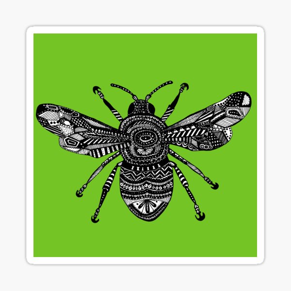 Green Bee Sticker