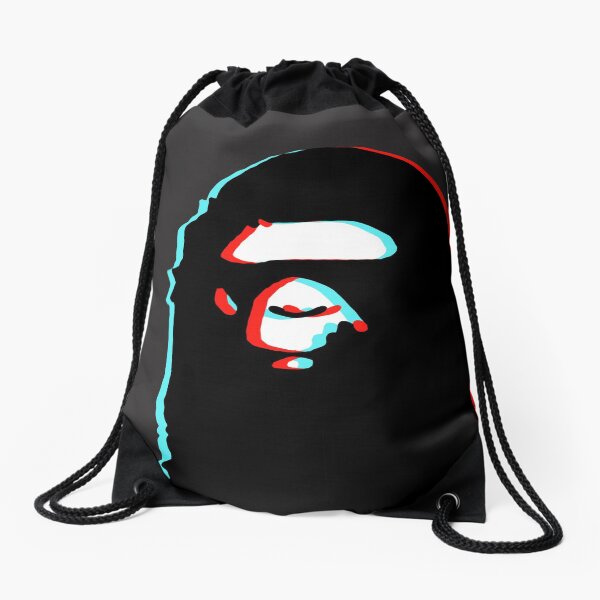 trippy bape Drawstring Bag