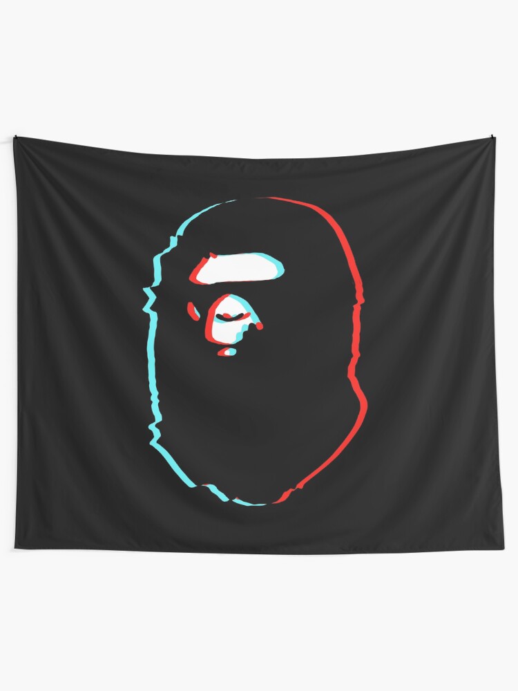 Alternate view of trippy bape Tapestry