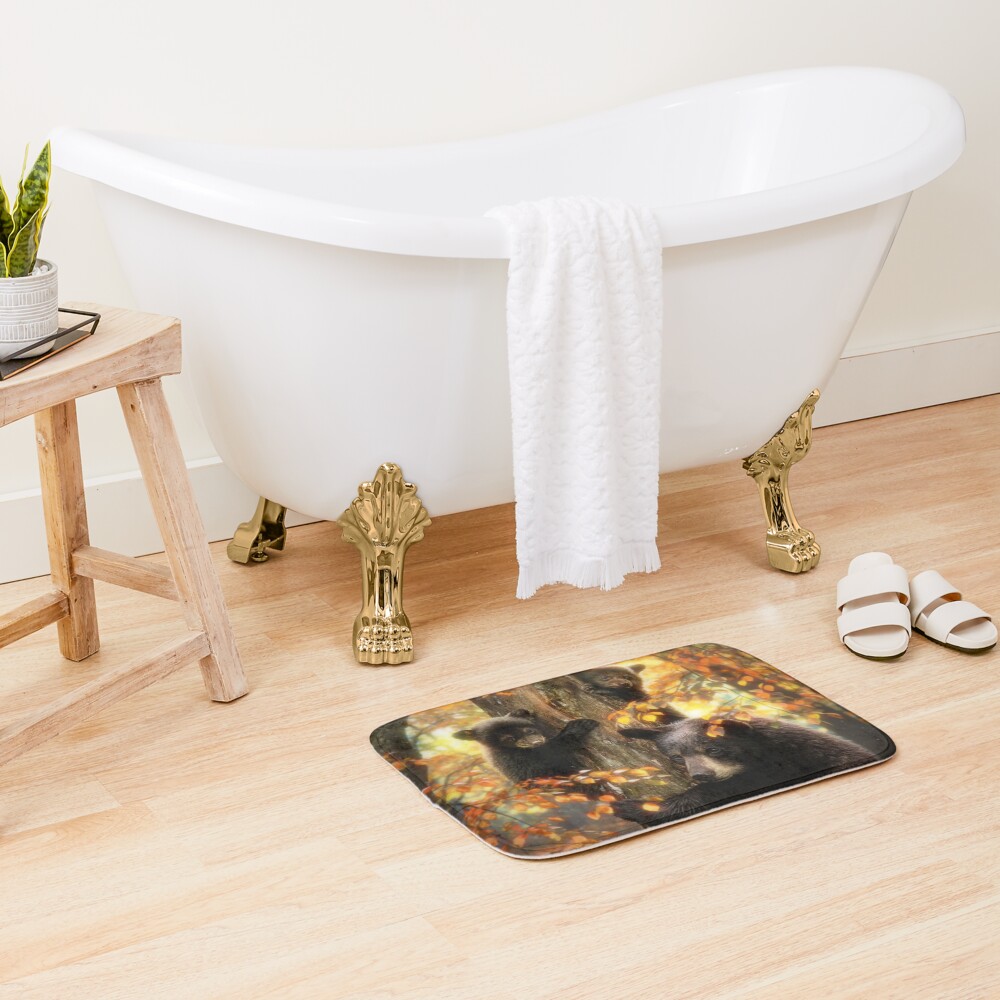 Black Bears Bath Mat