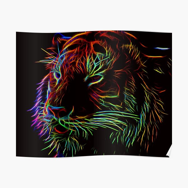 Glowing Tiger Poster