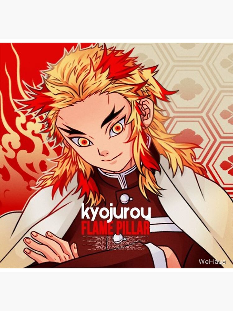 Carte De Vœux Kyojurou I Pilier Feu Demon Slayer Kimetsu No Yaiba Par Weflaya Redbubble