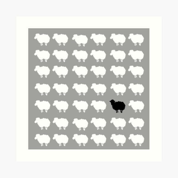 Black sheep Art Print