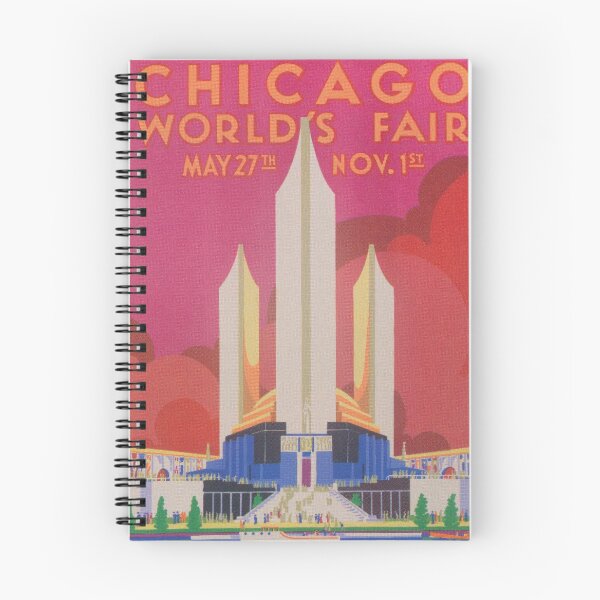 Item preview, Chicago World's Fair, 1933, Art Deco Vintage Travel Poster designed and sold by vintagevivian.