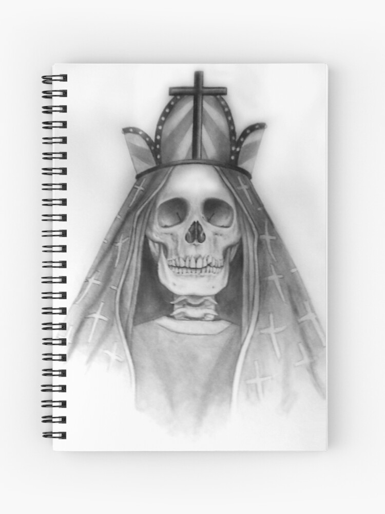 Santa Muerte Spiral Notebook By Rachelshade Redbubble