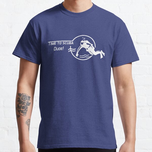 Time to scuba dude white Classic T-Shirt