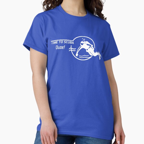 Item preview, Time to scuba dude white designed and sold by coloriscausa.