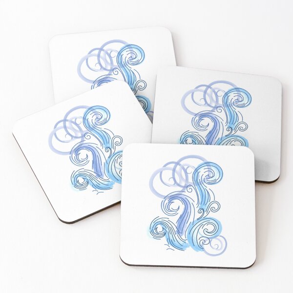 Item preview, abstract blue sea designed and sold by CREATINERY.