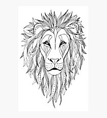 patterned lion ink drawing Photographic Print