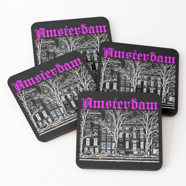 Item preview, Amsterdam Cars Trees Buildings Dark designed and sold by alexvas.