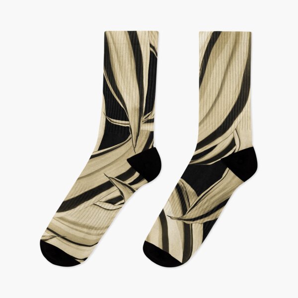 Item preview, Dracaena Tropical Leaves Pattern Gold Black #2 #tropical #decor #art  designed and sold by Anita's & Bella's Art.