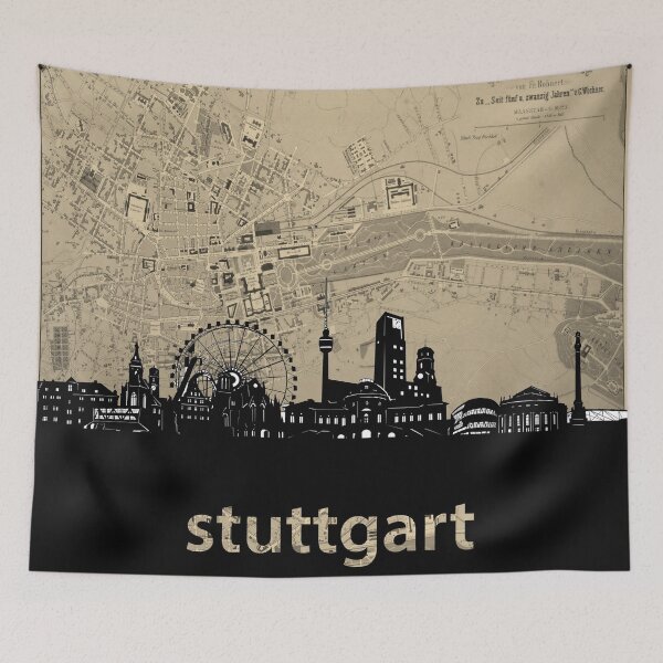 Artikelvorschau, Stuttgart Skyline entworfen und verkauft von BekimART.