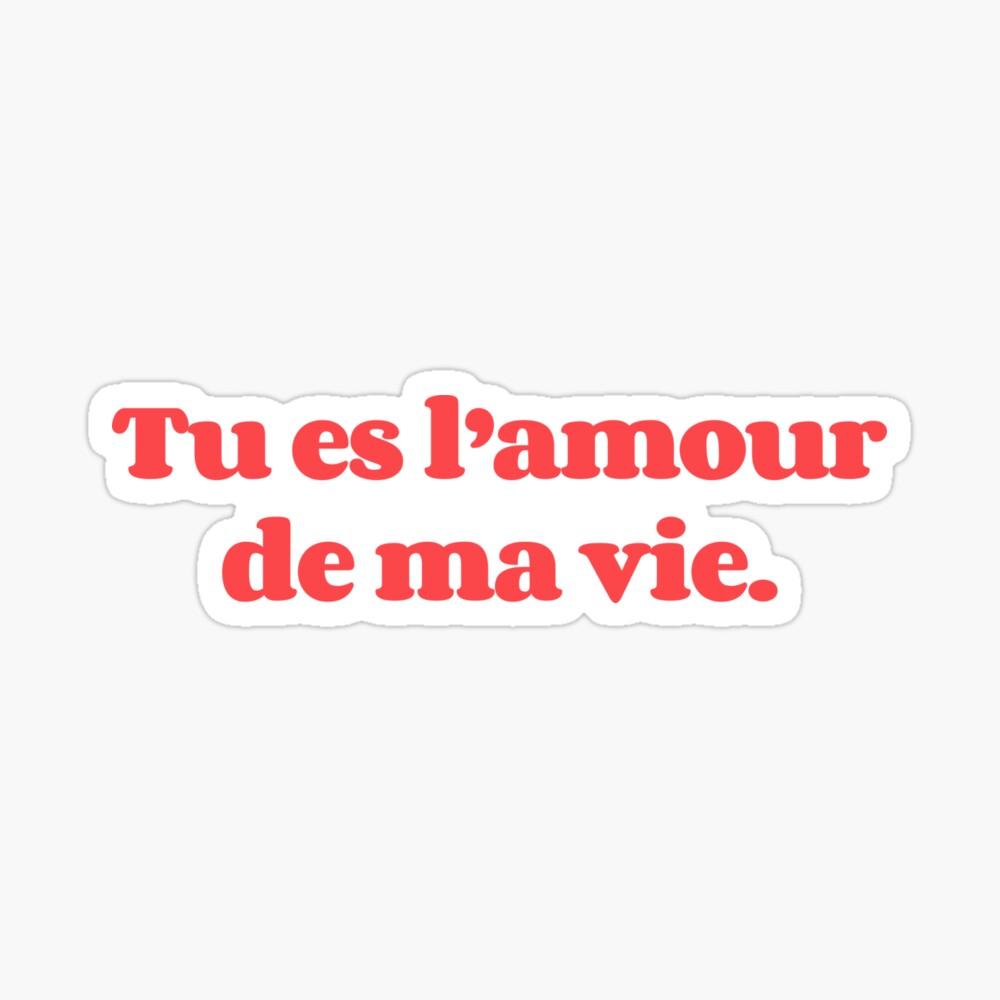 Tu Es L Amour De Ma Vie You Are The Love Of My Life Poster By Scoopivich Redbubble