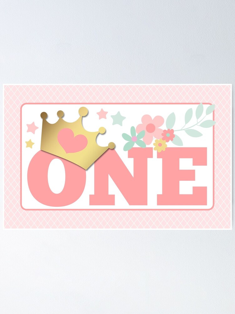 Boy and Girl 1st Woodland Birthday Banner Crown and Cake Topper