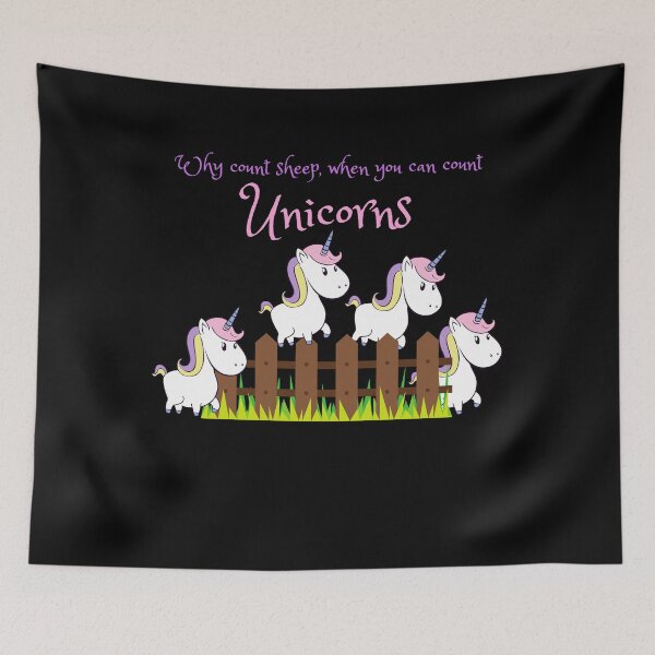 Item preview, Cute Unicorns Jumping Over a Fence designed and sold by Seeding Serendipity.