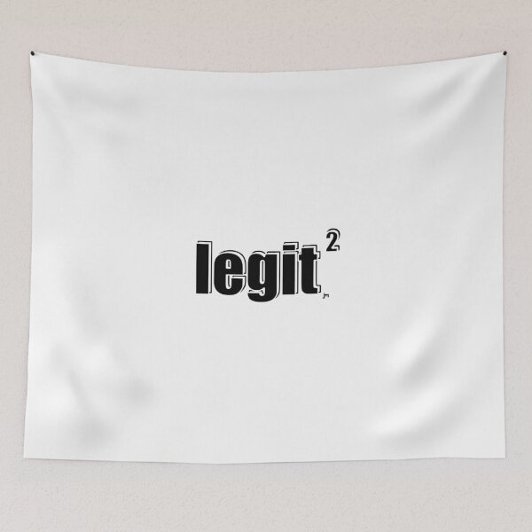 Item preview, "Legit Squared" T-Shirt and Product design. Black text with white outline and transparent background. designed and sold by JohnnyMyass.