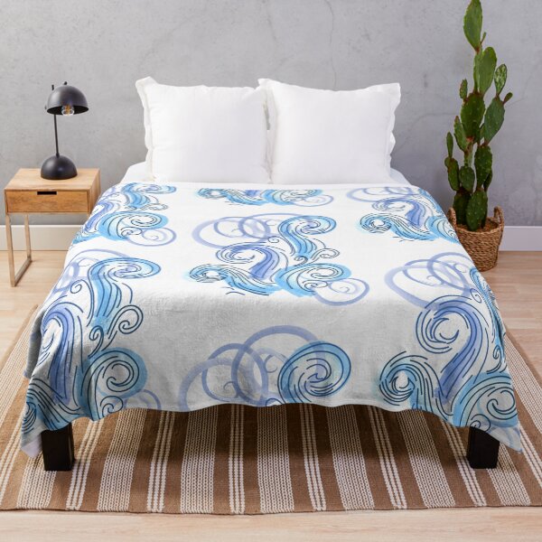 Item preview, abstract blue sea designed and sold by CREATINERY.