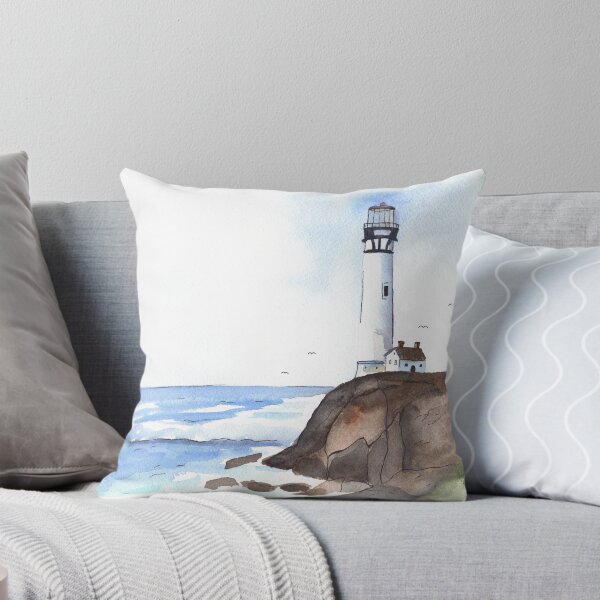 Item preview, Lighthouse Watercolor and Ink Painting designed and sold by Sandra Connelly.