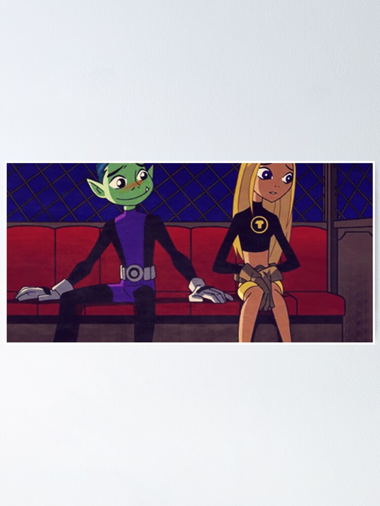 Teen Titans Beast Boy X Terra First Date Poster By Nevertoolatexx Redbubble