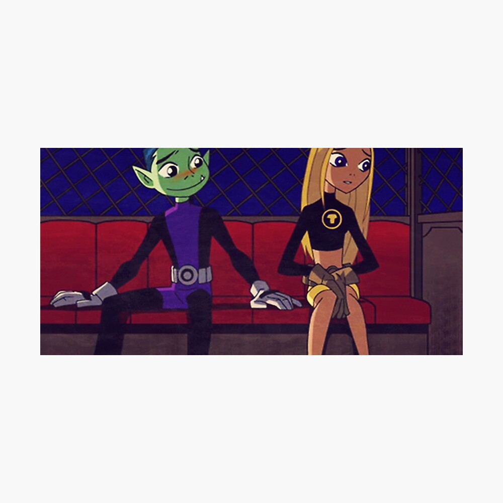 Teen Titans Beast Boy X Terra First Date Poster By Nevertoolatexx Redbubble