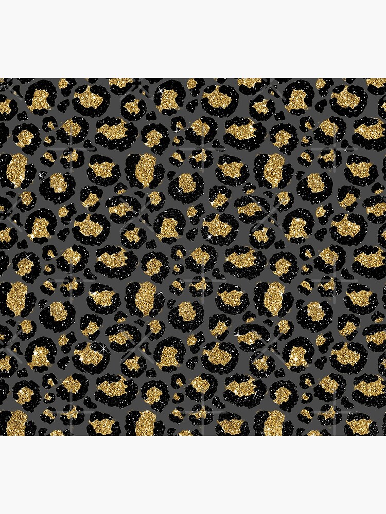 Black and Gold Glitter Cheetah Skin by MysticMarble