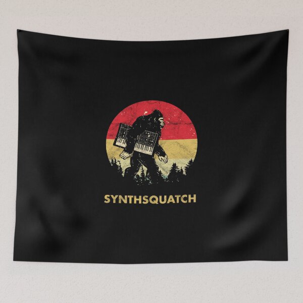 Item preview, Bigfoot Synthesizer Analog - Sasquatch Synth Nerd design designed and sold by A-Fashion.
