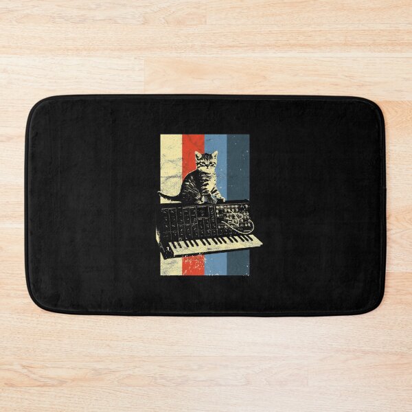 Item preview, Synthesizer & Cat Vintage Analog - Synth Techno design designed and sold by A-Fashion.