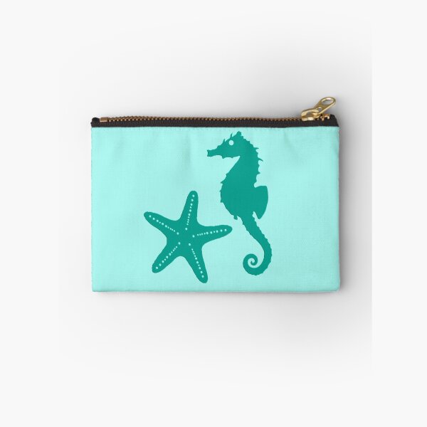 Item preview, Seahorse & starfish - turquoise and aqua designed and sold by Marymarice.