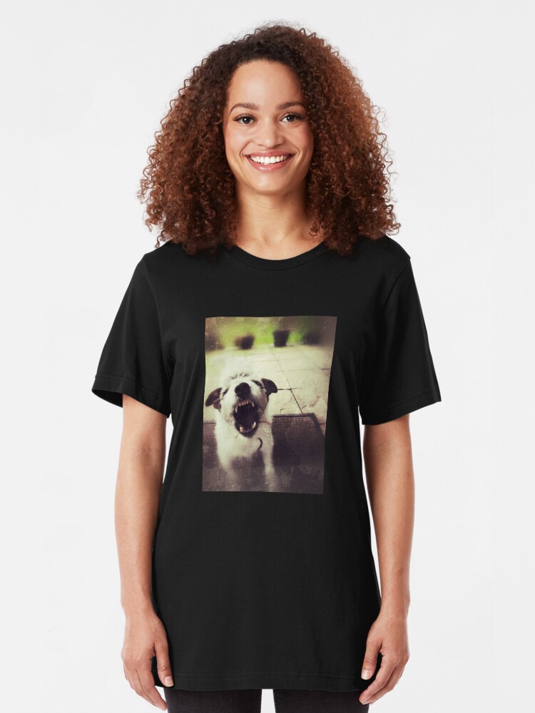 Alternate view of Angry Jack Russell Slim Fit T-Shirt