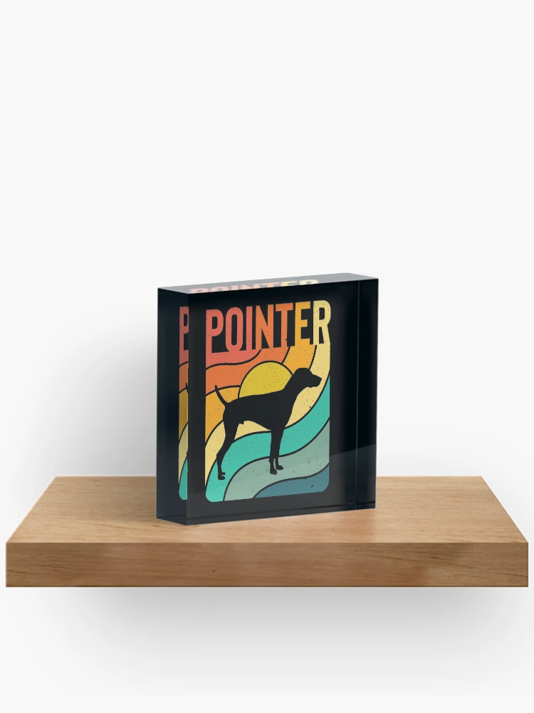 Aperçu 2 sur 5. Bloc acrylique avec l'œuvre Pointer Dog Vintage Gift Pet Lover créée et vendue par rafaeltto.