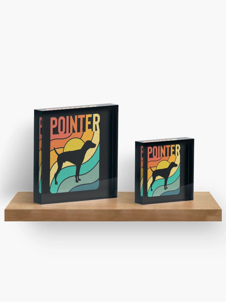 Aperçu 3 sur 5. Bloc acrylique avec l'œuvre Pointer Dog Vintage Gift Pet Lover créée et vendue par rafaeltto.