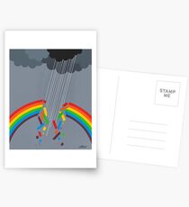 BROKEN RAINBOW - BRUSH AND GOUACHE Postcards