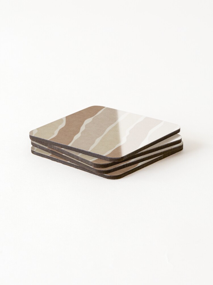 Thumbnail 4 of 5, Coasters (Set of 4), Beige pattern designed and sold by Rusembell.
