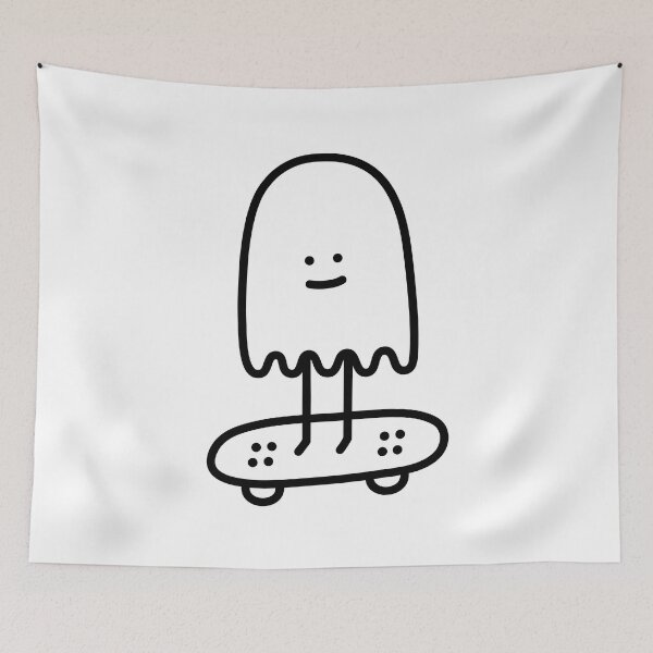 Item preview, Skater Ghost - Ignorant Doodles designed and sold by IgnorantDoodles.