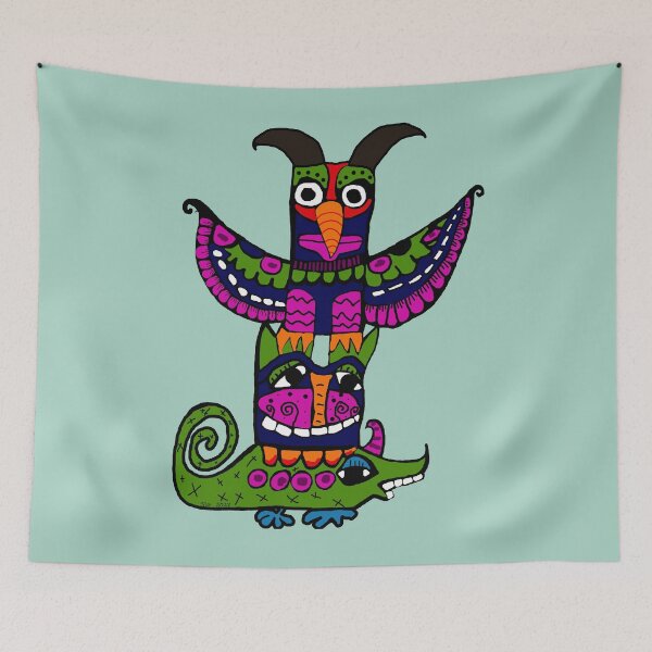 Item preview, Bird Cat and Lizard Totem designed and sold by Maureen Zaharie.