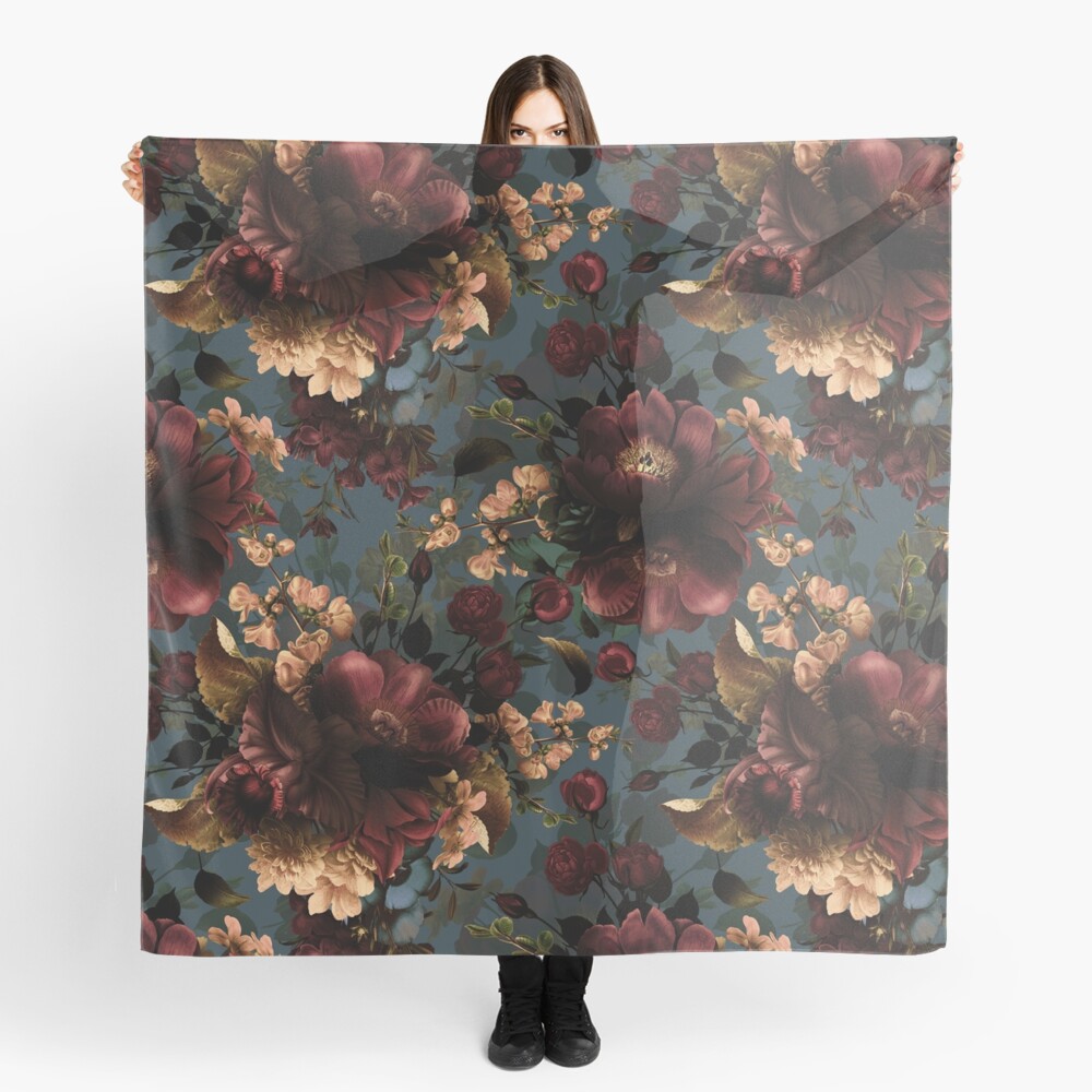 Moody florals - Mystic Night 10 Scarf