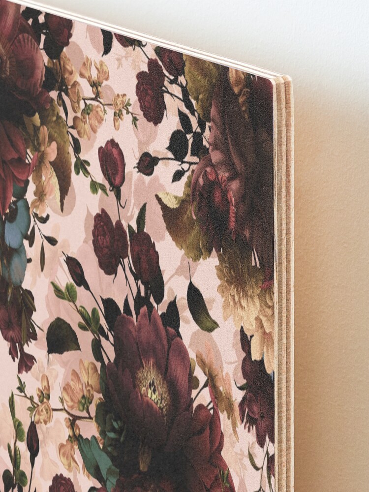 Alternate view of Moody florals - Mystic Night 11 Mounted Print